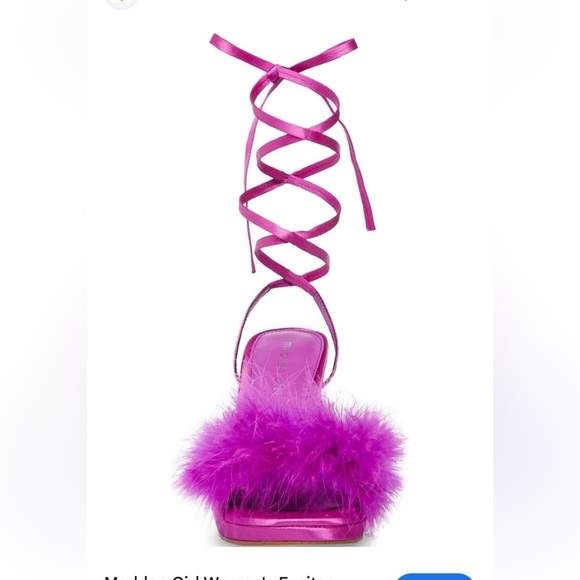 Madden Girl Shoes - Madden Girl 8 Elegant Pink Feathered Women's Sandals